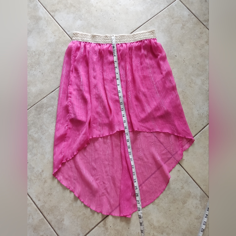 Pinky Pink High-Low Skirt Size Junior 12 - Picture 10 of 11